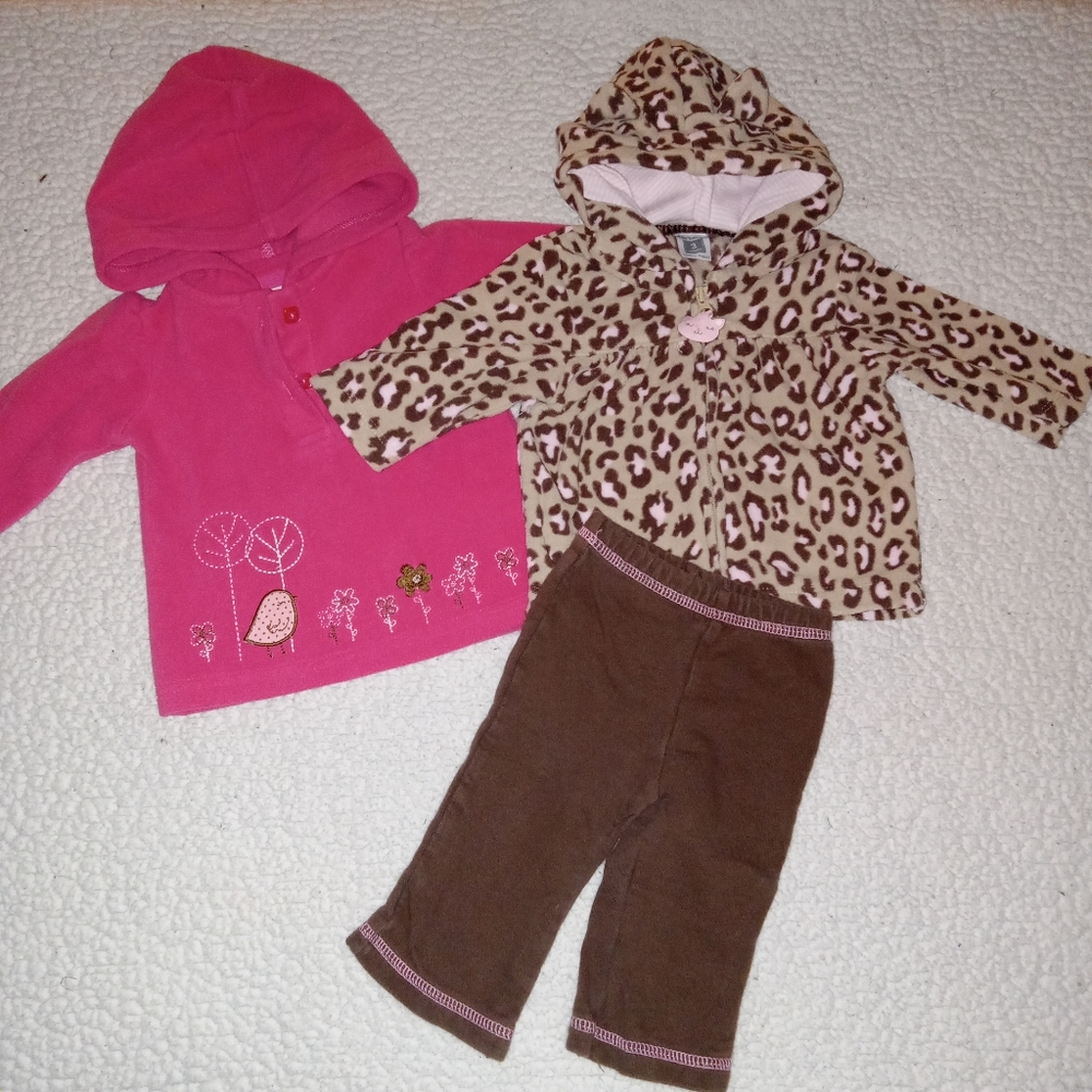 Carter's Pink & Brown 3pc Bundle size 3M - Picture 2 of 3